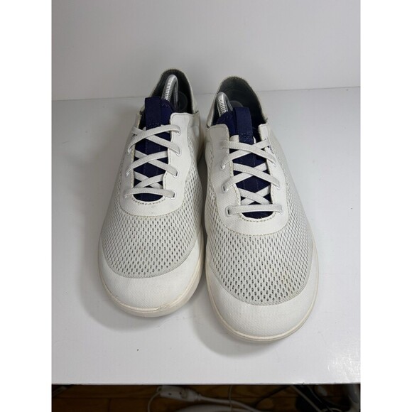 Olukai Moku Pae Men's 9.5 Mesh Boat Shoes No Tie Laces Slip On Navy - Picture 3 of 10